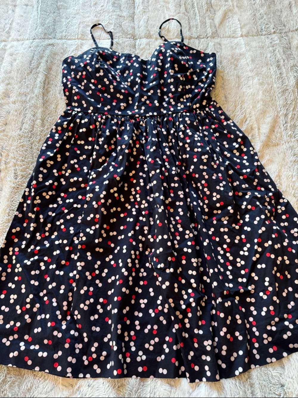 Gap Women’s Navy Polka Dot Sundress with Spaghetti Straps